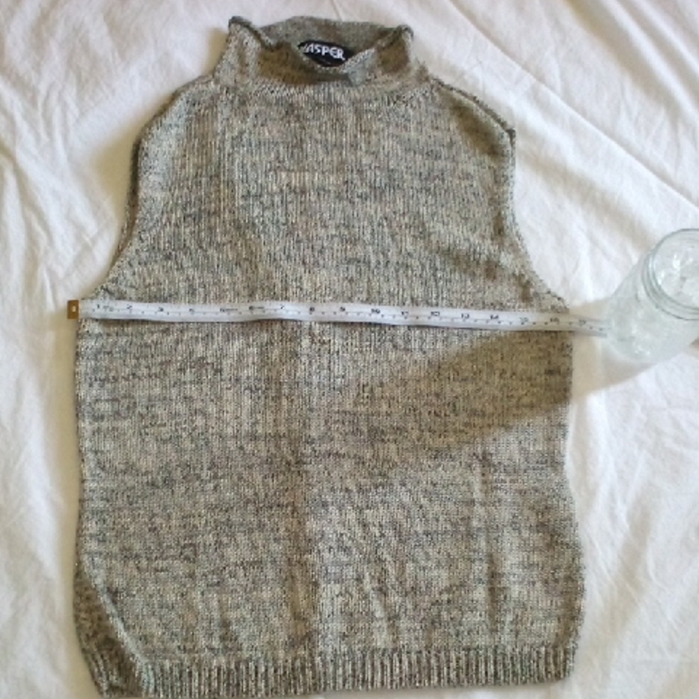 Kasper Gray Turtleneck Sweater Cozy Knit